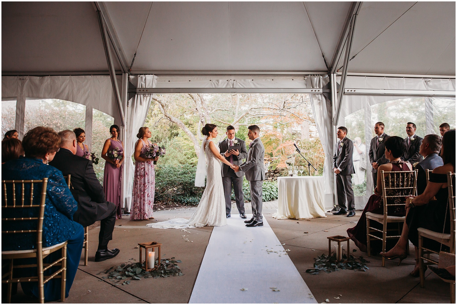 Fall wedding ceremony at The Landerhaven
