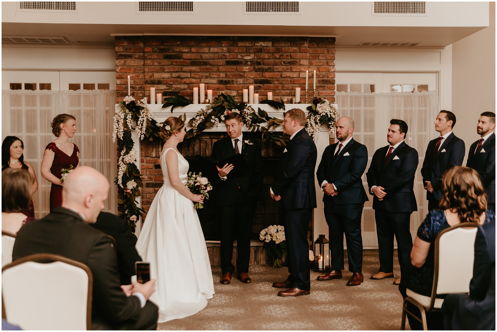 Indoor ceremony at The Tanglewood Club