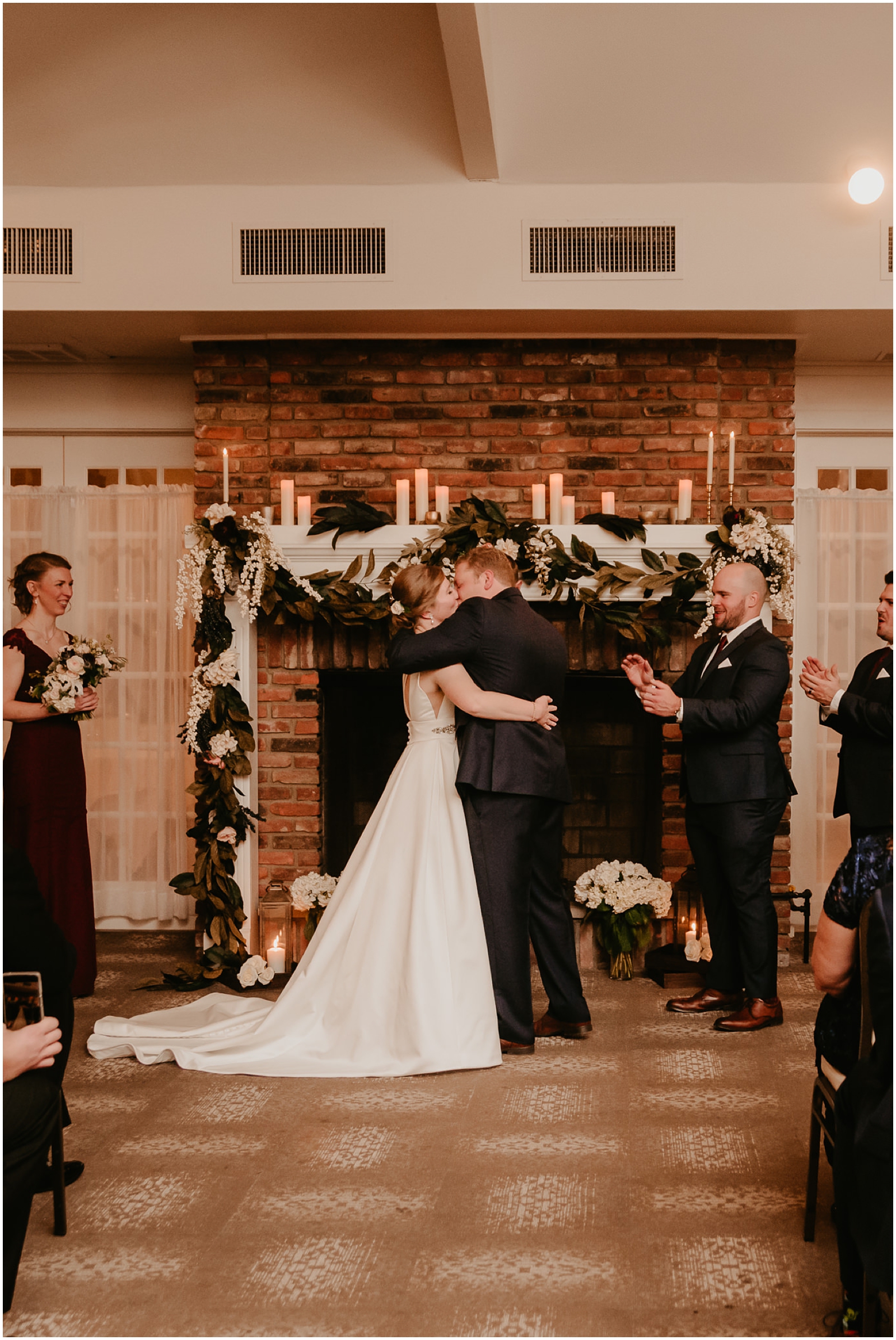 Indoor ceremony at The Tanglewood Club