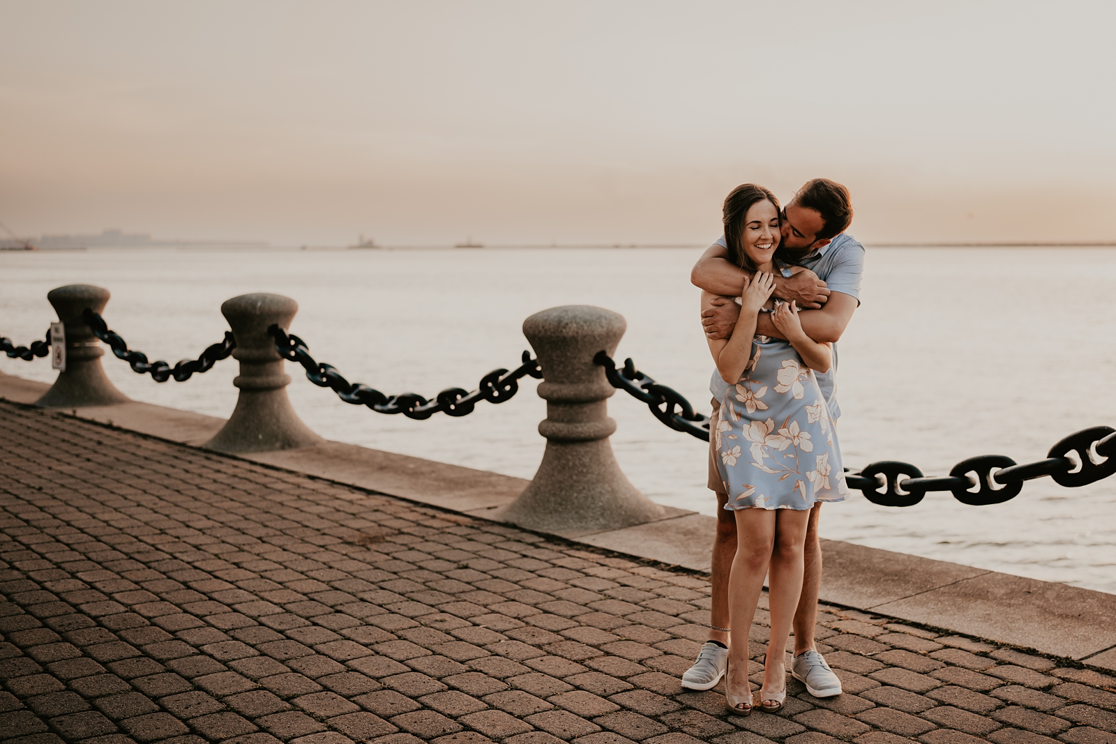 Sunset engagement photos in Cleveland