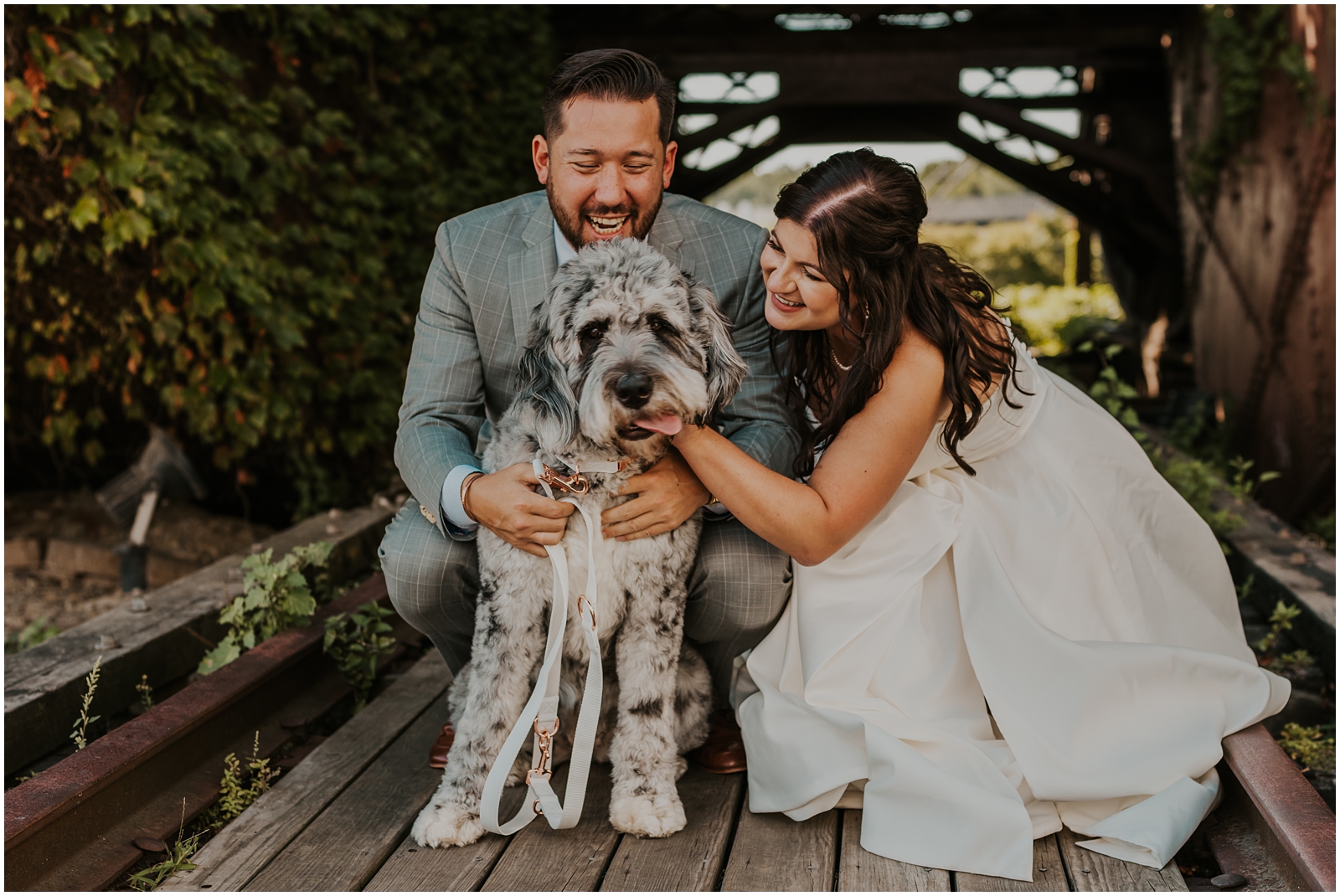 Wedding photos with dog
