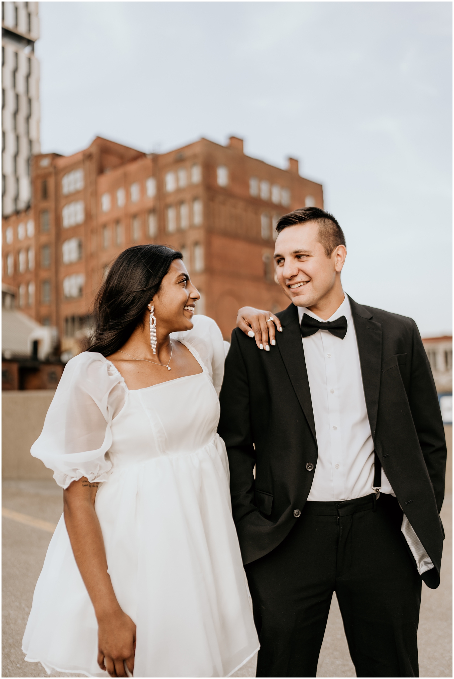 rooftop engagement photos